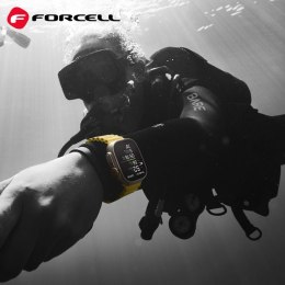 Pasek do Apple Watch Forcell F-Design FA12 dziurki silikon 42 / 44 / 45 / 49 mm zólty
