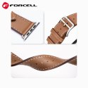 Pasek do Apple Watch Forcell F-Design FA20 dziurki skóra ekologiczna 38 / 40 / 41 mm czerwony