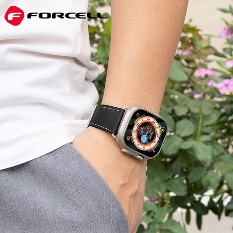 Pasek do Apple Watch Forcell F-Design FA20 dziurki skóra ekologiczna 38 / 40 / 41 mm czerwony