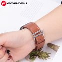 Pasek do Apple Watch Forcell F-Design FA20 dziurki skóra ekologiczna 42 / 44 / 45 / 49 mm brązowy