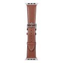 Pasek do Apple Watch Forcell F-Design FA20 dziurki skóra ekologiczna 42 / 44 / 45 / 49 mm brązowy