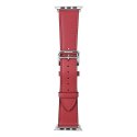 Pasek do Apple Watch Forcell F-Design FA20 dziurki skóra ekologiczna 42 / 44 / 45 / 49 mm czerwony
