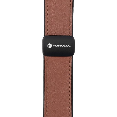 Pasek do Apple Watch Forcell F-Design FA21 magnetyczny skóra ekologiczna 38 / 40 / 41 mm brązowy