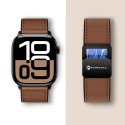 Pasek do Apple Watch Forcell F-Design FA21 magnetyczny skóra ekologiczna 42 / 44 / 45 / 49 mm brązowy