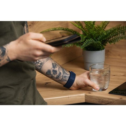 Pasek do Samsung Galaxy Watch Forcell F-Design FS05 sprzączka włókno poliestrowe 22 mm granatowy