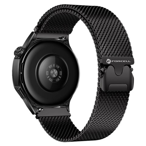 Pasek do Samsung Galaxy Watch Forcell F-Design FS10 magnetyczny stal 20 mm czarny