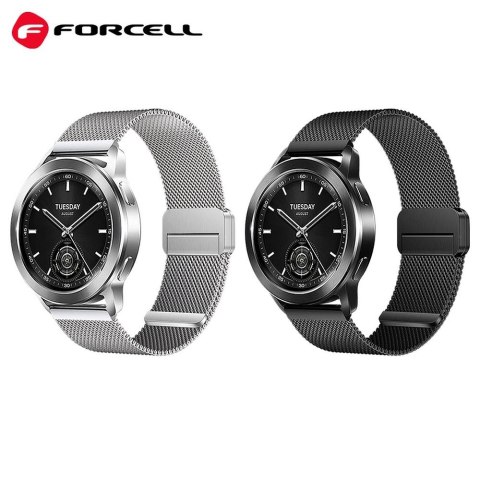 Pasek do Samsung Galaxy Watch Forcell F-Design FS11 magnetyczny stal 20 mm czarny