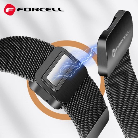 Pasek do Samsung Galaxy Watch Forcell F-Design FS11 magnetyczny stal 22 mm czarny
