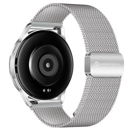 Pasek do Samsung Galaxy Watch Forcell F-Design FS11 magnetyczny stal 22 mm srebrny
