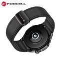 Pasek do Samsung Galaxy Watch Forcell F-Design FS20 magnetyczny skóra ekologiczna 20 mm czarny