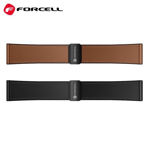 Pasek do Samsung Galaxy Watch Forcell F-Design FS20 magnetyczny skóra ekologiczna 22 mm brązowy