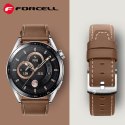 Pasek do Samsung Galaxy Watch Forcell F-Design FS21 dziurki skóra ekologiczna 20 mm brązowy