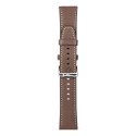 Pasek do Samsung Galaxy Watch Forcell F-Design FS21 dziurki skóra ekologiczna 20 mm brązowy