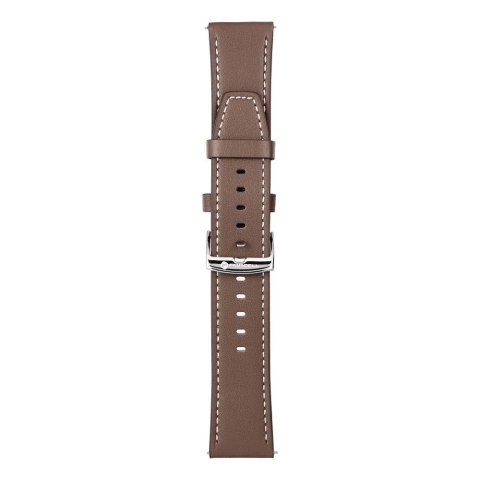 Pasek do Samsung Galaxy Watch Forcell F-Design FS21 dziurki skóra ekologiczna 22 mm brązowy