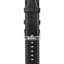 Pasek do Samsung Galaxy Watch Forcell F-Design FS21 dziurki skóra ekologiczna 22 mm czarny