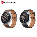 Pasek do Samsung Galaxy Watch Forcell F-Design FS21 dziurki skóra ekologiczna 22 mm czarny
