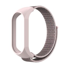Pasek nylonowy do XIAOMI Mi Band 5 / 6 / 7 różowa (07)
