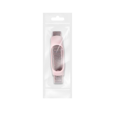Pasek nylonowy do XIAOMI Mi Band 5 / 6 / 7 różowa (07)