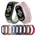 Pasek nylonowy do XIAOMI Mi Band 5 / 6 / 7 różowa (07)