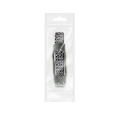 Pasek nylonowy do XIAOMI Mi Band 5 / 6 / 7 szary (19)