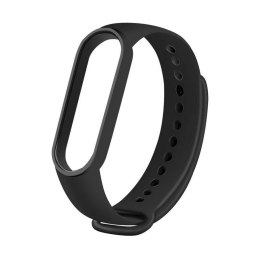 Pasek silikonowy do XIAOMI Mi Band 5 / 6 / 7 czarny (01)
