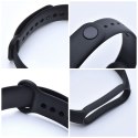 Pasek silikonowy do XIAOMI Mi Band 5 / 6 / 7 czarny (01)