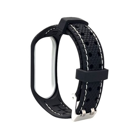 Pasek z elastomeru LIFESTYLE do XIAOMI Mi Band 5 / 6 czarny (03)