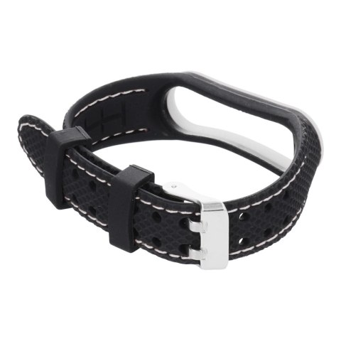 Pasek z elastomeru LIFESTYLE do XIAOMI Mi Band 5 / 6 czarny (03)