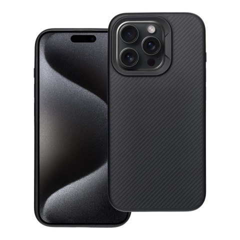 Etui na iPhone 15 PRO Carbon Elite Mag Cover zgodny z MagSafe czarny