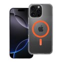 Etui na iPhone 16 PRO MAX Drop Glue Colorful Ring Mag Cover zgodny z MagSafe pomarańczowe