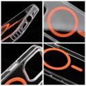 Etui na Samsung A17 Drop Glue Colorful Ring Mag Cover zgodny z MagSafe pomarańczowe