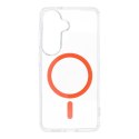 Etui na Samsung S26 Drop Glue Colorful Ring Mag Cover zgodny z MagSafe pomarańczowe