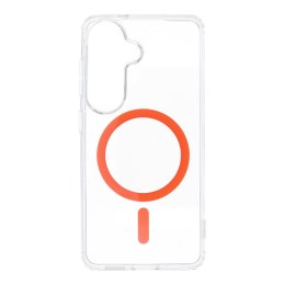 Etui na Samsung S26 Drop Glue Colorful Ring Mag Cover zgodny z MagSafe pomarańczowe