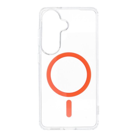 Etui na Samsung S26 Drop Glue Colorful Ring Mag Cover zgodny z MagSafe pomarańczowe