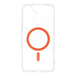 Etui na Samsung S26 PLUS Drop Glue Colorful Ring Mag Cover zgodny z MagSafe pomarańczowe