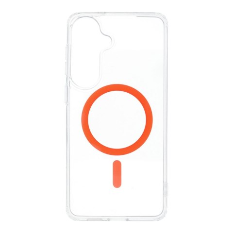 Etui na Samsung S26 PLUS Drop Glue Colorful Ring Mag Cover zgodny z MagSafe pomarańczowe