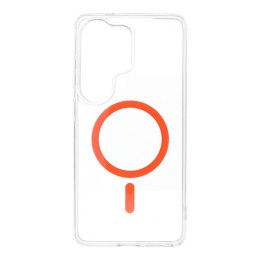 Etui na Samsung S26 ULTRA Drop Glue Colorful Ring Mag Cover zgodny z MagSafe pomarańczowe