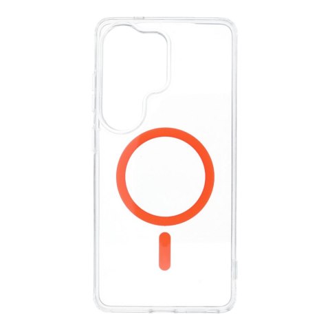 Etui na Samsung S26 ULTRA Drop Glue Colorful Ring Mag Cover zgodny z MagSafe pomarańczowe