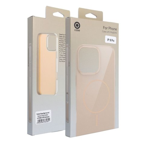 Etui na iPhone 16 PLUS Premium Glossy Mag Cover zgodny z MagSafe i Camera Control button pustynny złote