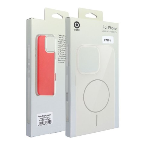 Etui na iPhone 16 PRO Premium Glossy Mag Cover zgodny z MagSafe i Camera Control button białe