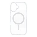 Etui na iPhone 17 Drop Glue Colorful Ring Mag Cover zgodny z MagSafe białe