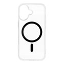 Etui na iPhone 17 Drop Glue Colorful Ring Mag Cover zgodny z MagSafe czarne