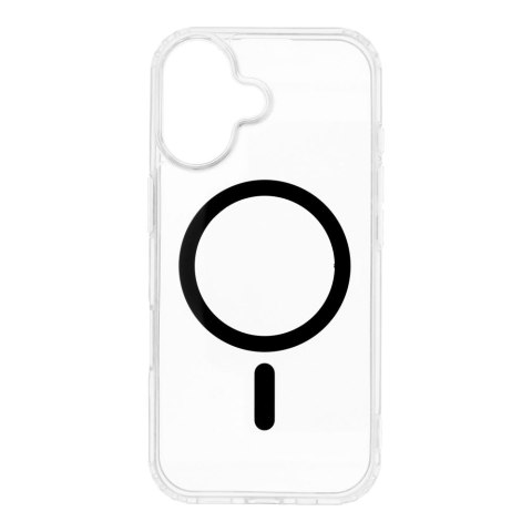 Etui na iPhone 17 Drop Glue Colorful Ring Mag Cover zgodny z MagSafe czarne