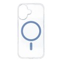 Etui na iPhone 17 Drop Glue Colorful Ring Mag Cover zgodny z MagSafe jasnoniebieskie