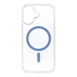 Etui na iPhone 17 Drop Glue Colorful Ring Mag Cover zgodny z MagSafe jasnoniebieskie