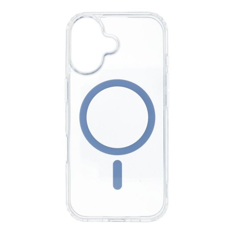 Etui na iPhone 17 Drop Glue Colorful Ring Mag Cover zgodny z MagSafe jasnoniebieskie