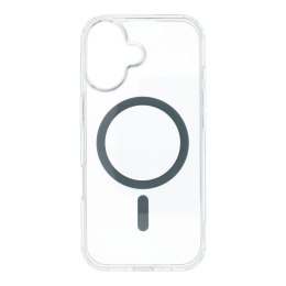 Etui na iPhone 17 Drop Glue Colorful Ring Mag Cover zgodny z MagSafe szare