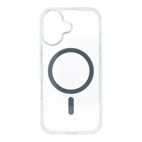 Etui na iPhone 17 Drop Glue Colorful Ring Mag Cover zgodny z MagSafe szare
