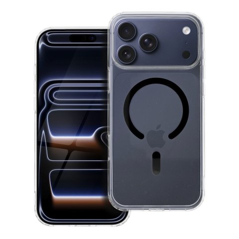 Etui na iPhone 17 PRO MAX Drop Glue Colorful Ring Mag Cover zgodny z MagSafe czarne