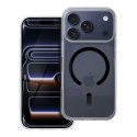 Etui na iPhone 17 PRO Drop Glue Colorful Ring Mag Cover zgodny z MagSafe czarne